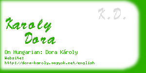 karoly dora business card